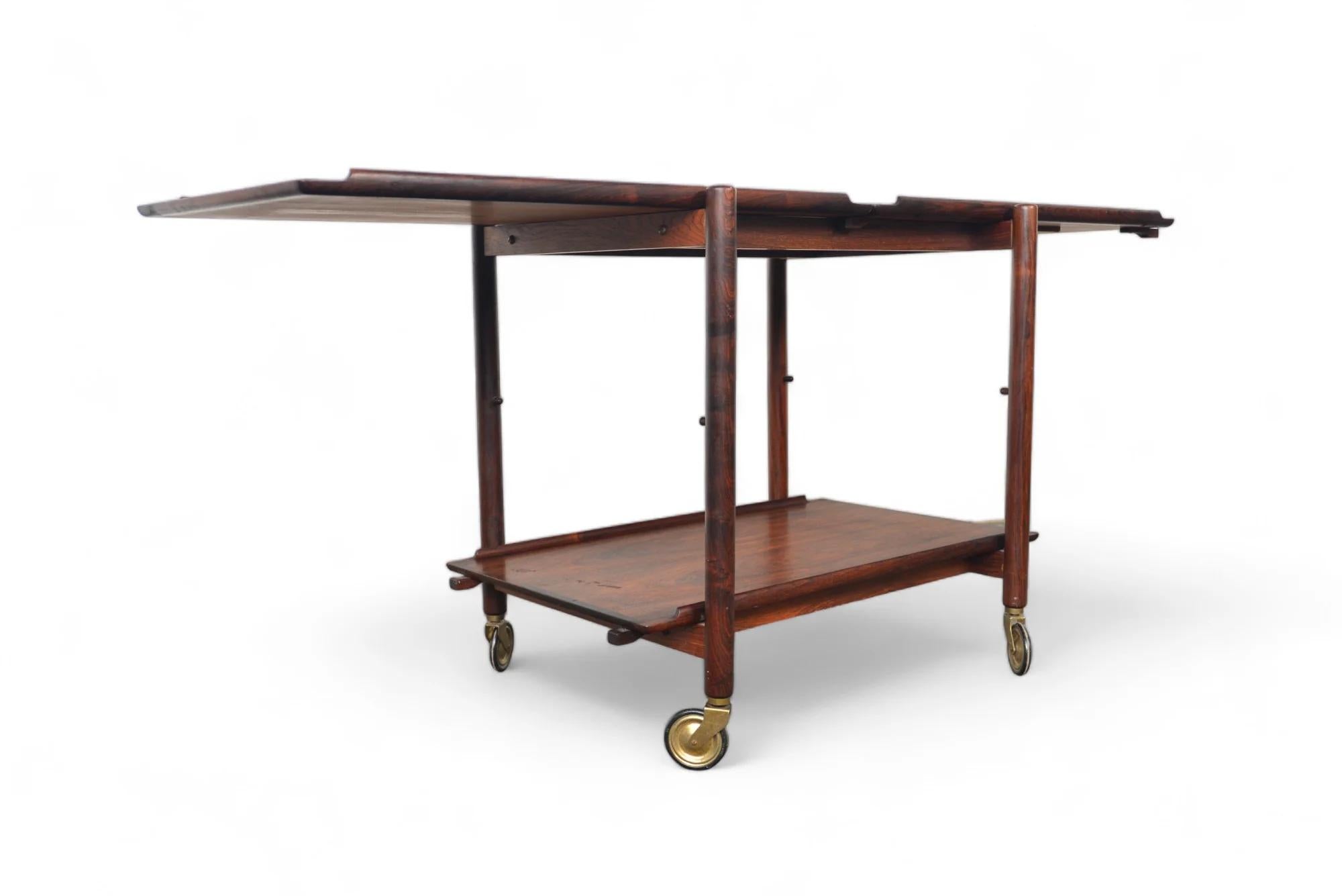 Poul Hundevad Rosewood Three Tiered Bar Cart 4