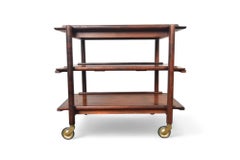 Chariot de bar à trois niveaux Poul Hundevad Rosewood