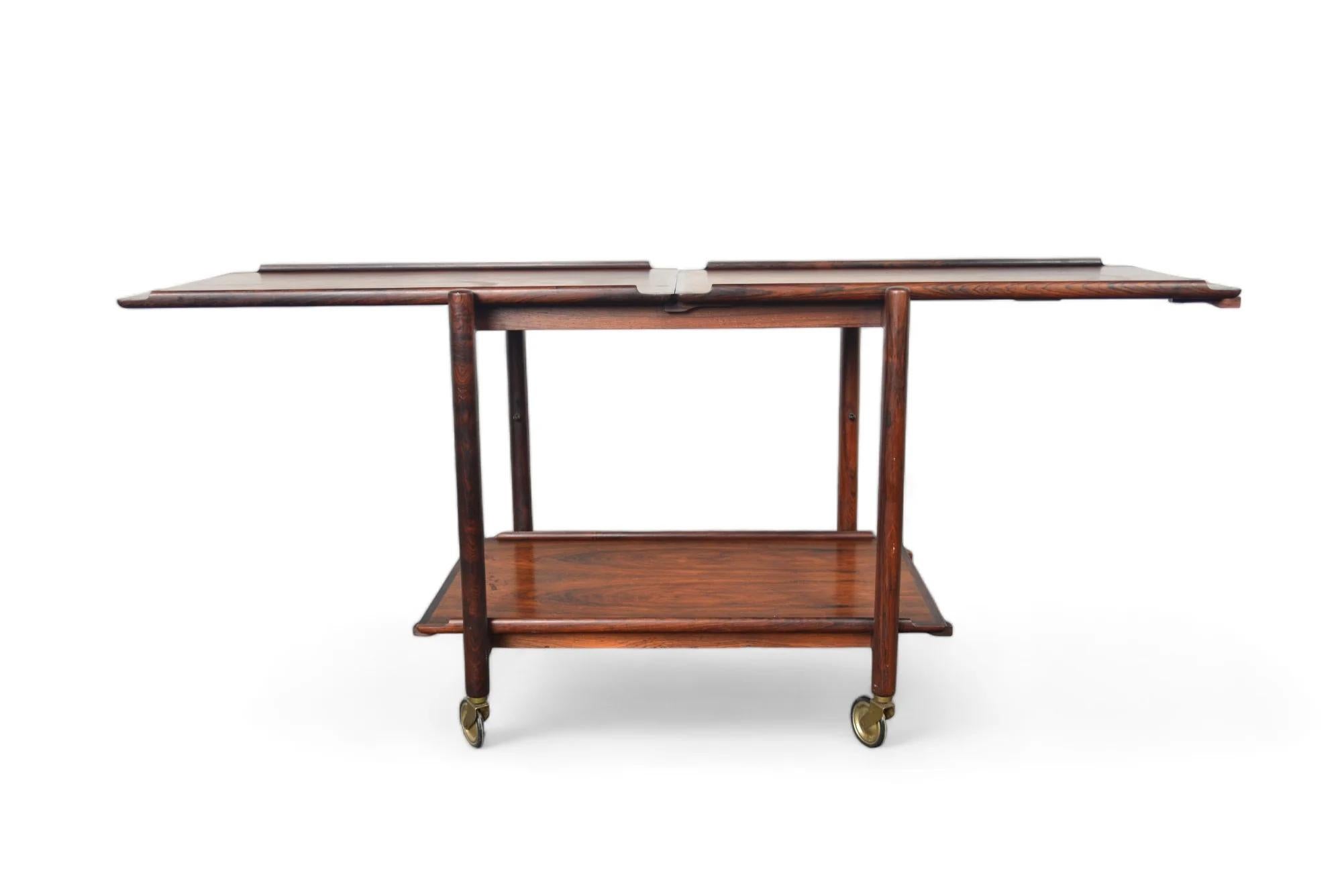 Poul Hundevad Rosewood Three Tiered Bar Cart 1