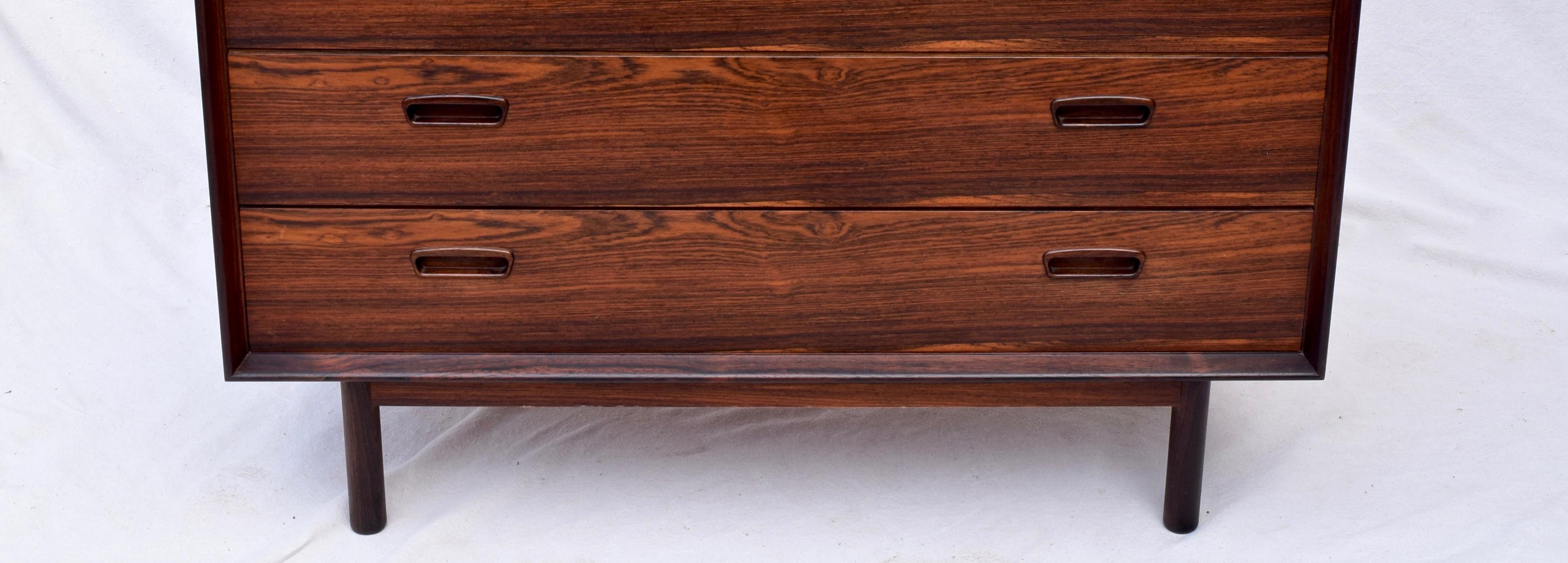 20th Century Poul Hundevad Rosewood Upright Chest of Drawers, 1960s