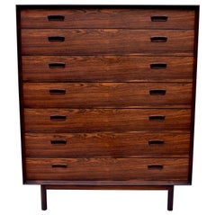 Poul Hundevad Rosewood Upright Chest of Drawers, 1960s