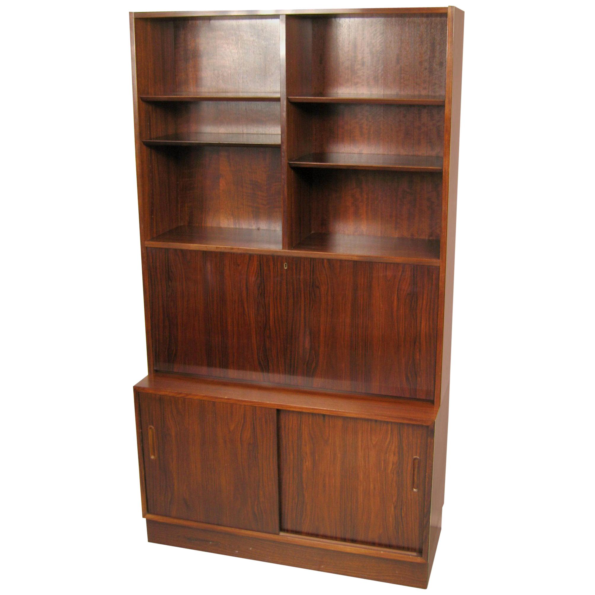 Poul Hundevad Rosewood - Drop Desk - Wall Unit Bookcase 
