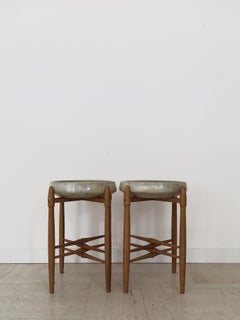 Poul Hundevad Tavolini in legno e ceramica scandinavi del Medioevo, Danimarca 1960