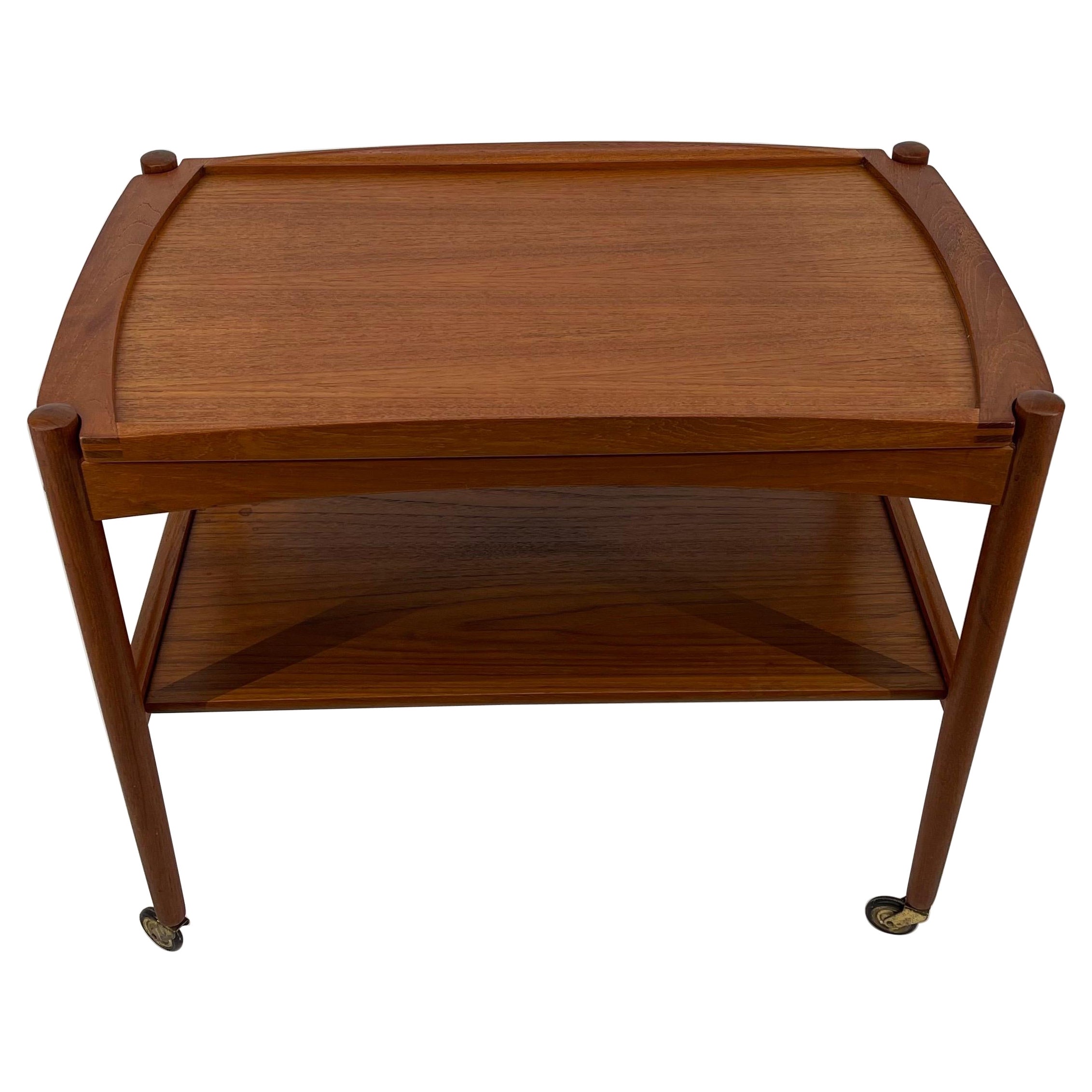 Poul Hundevad Scandinavian Modern Serving Bar Cart, Denmark 1960s For Sale