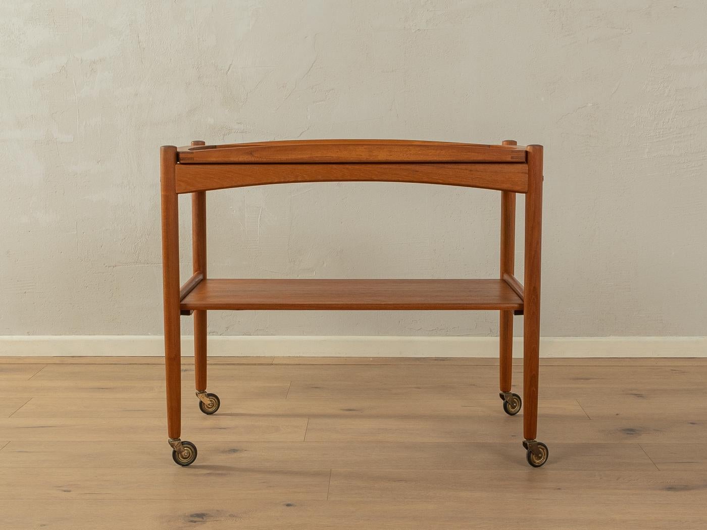 Mid-20th Century Poul Hundevad serving trolley from 1960s For Sale