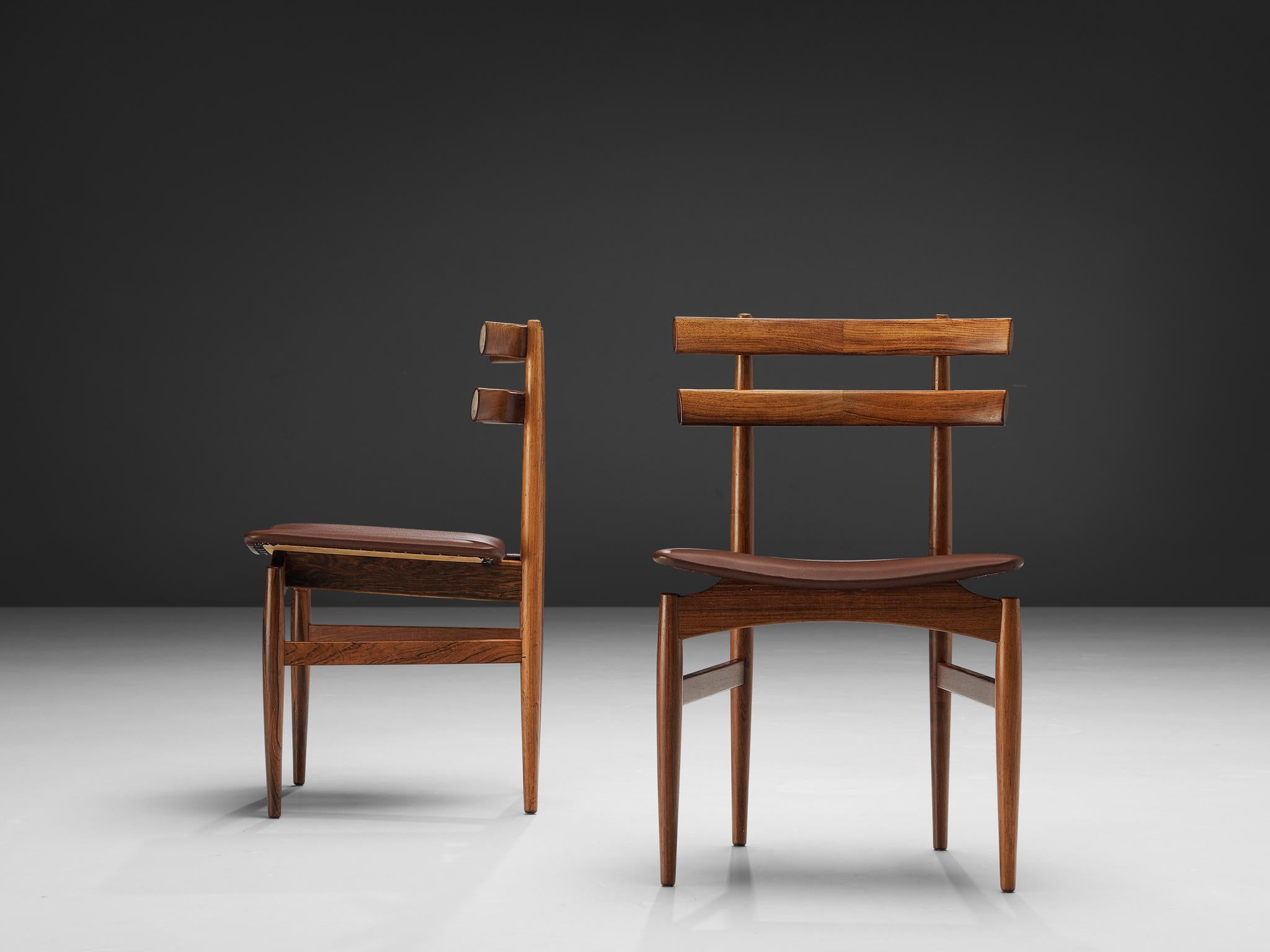 Poul Hundevad Set of Ten Dining Chairs Model 30 in Rosewood 4