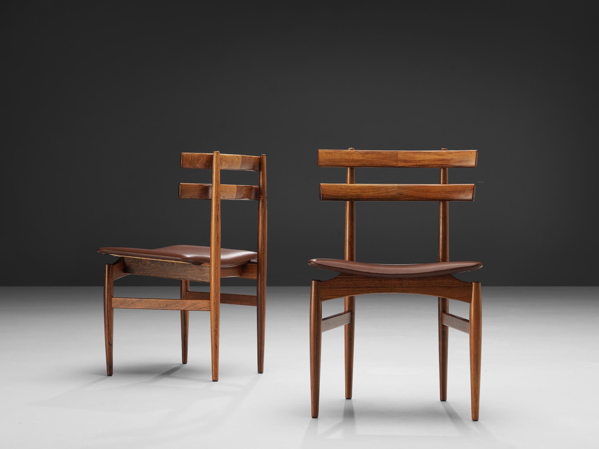 Poul Hundevad Set of Ten Dining Chairs Model 30 in Rosewood 1