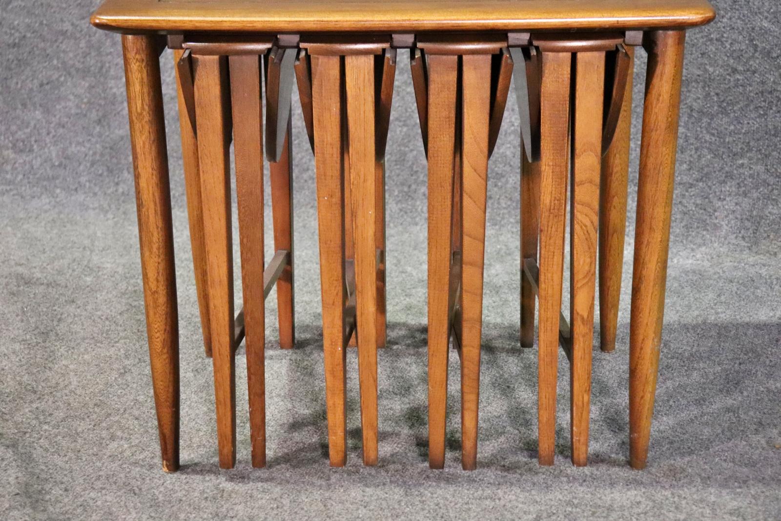 Mid-Century Modern Poul Hundevad Styled Tables Set For Sale