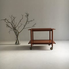Poul Hundevad Teak Bar Cart Vamdrup, Denmark, 1960