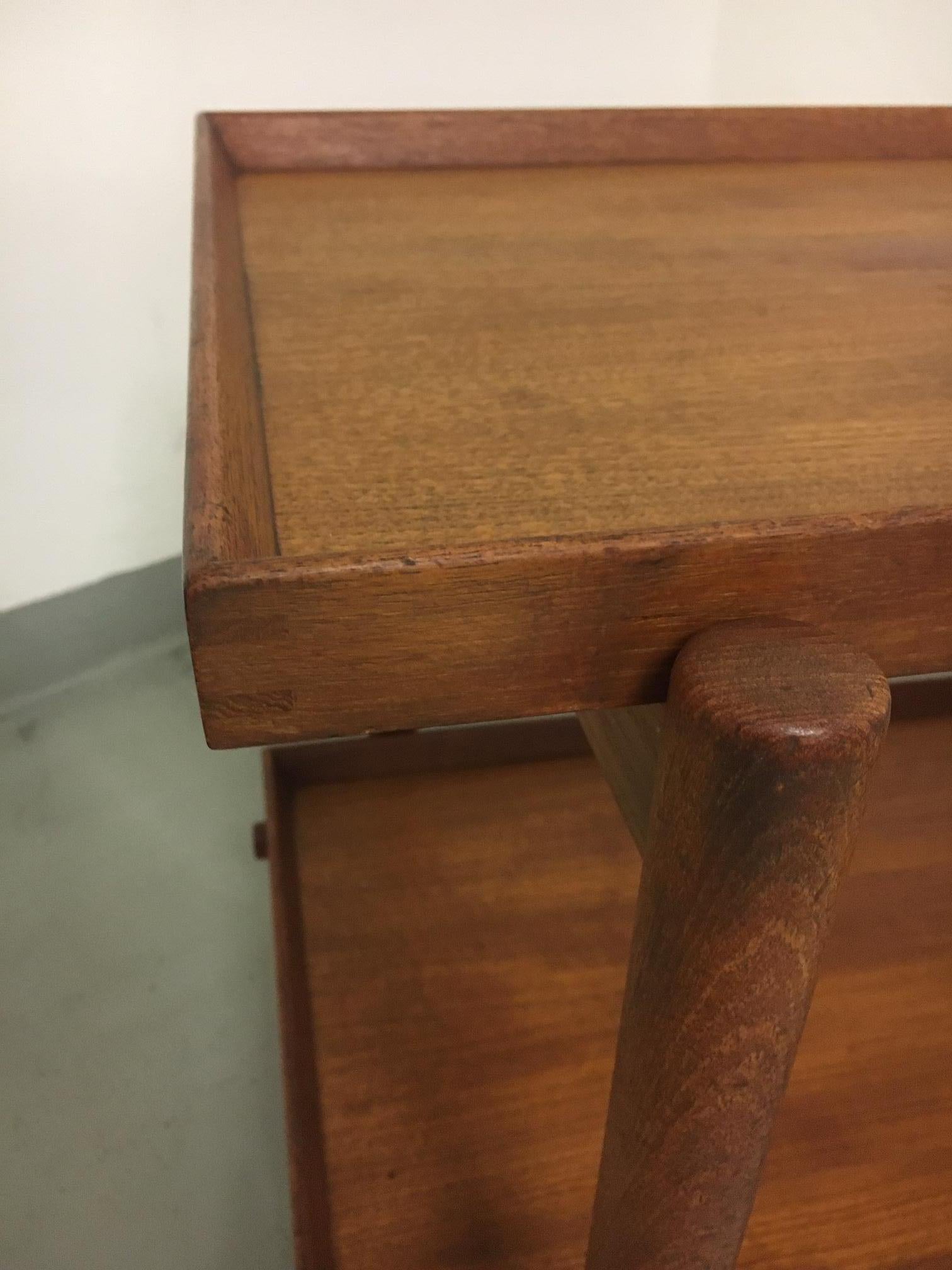 Danese Carrello da bar in teak di Poul Hundevad Vamdrup, Danimarca, 1960 in vendita