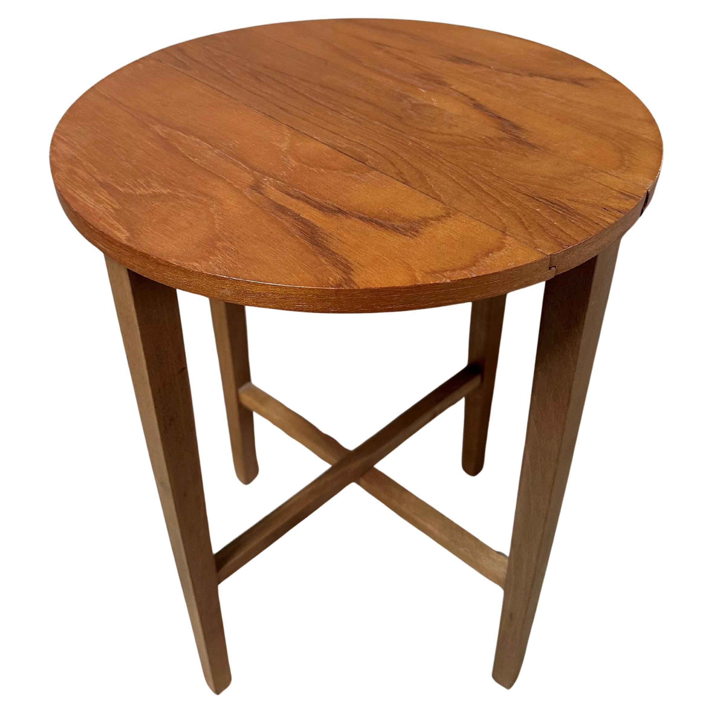 Poul Hundevad Teak Folding Side Table, Danish Modern Design, 1970