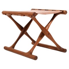 Poul Hundevad Teak Guldhøj Folding Stool Model PH-41 1960s