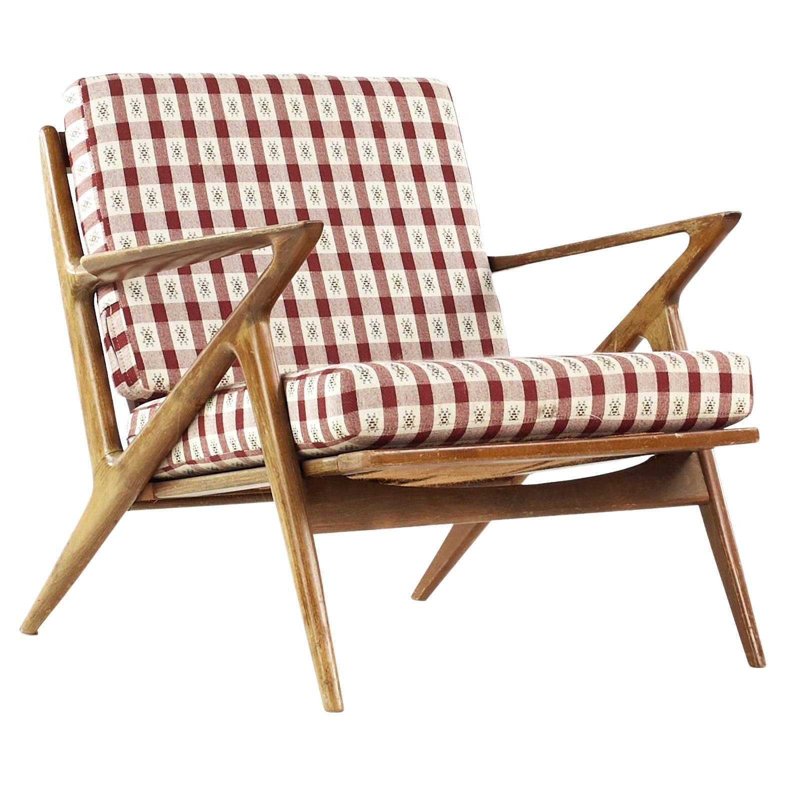 Poul Jensen for Selig Mid-Century Walnut Z Lounge Chair