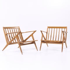 Poul Jensen para Selig Sillas de salón Z de nogal de mediados de siglo - Pareja