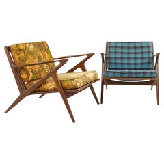 Poul Jensen for Selig Mid-Century Z Lounge Chairs, a Pair
