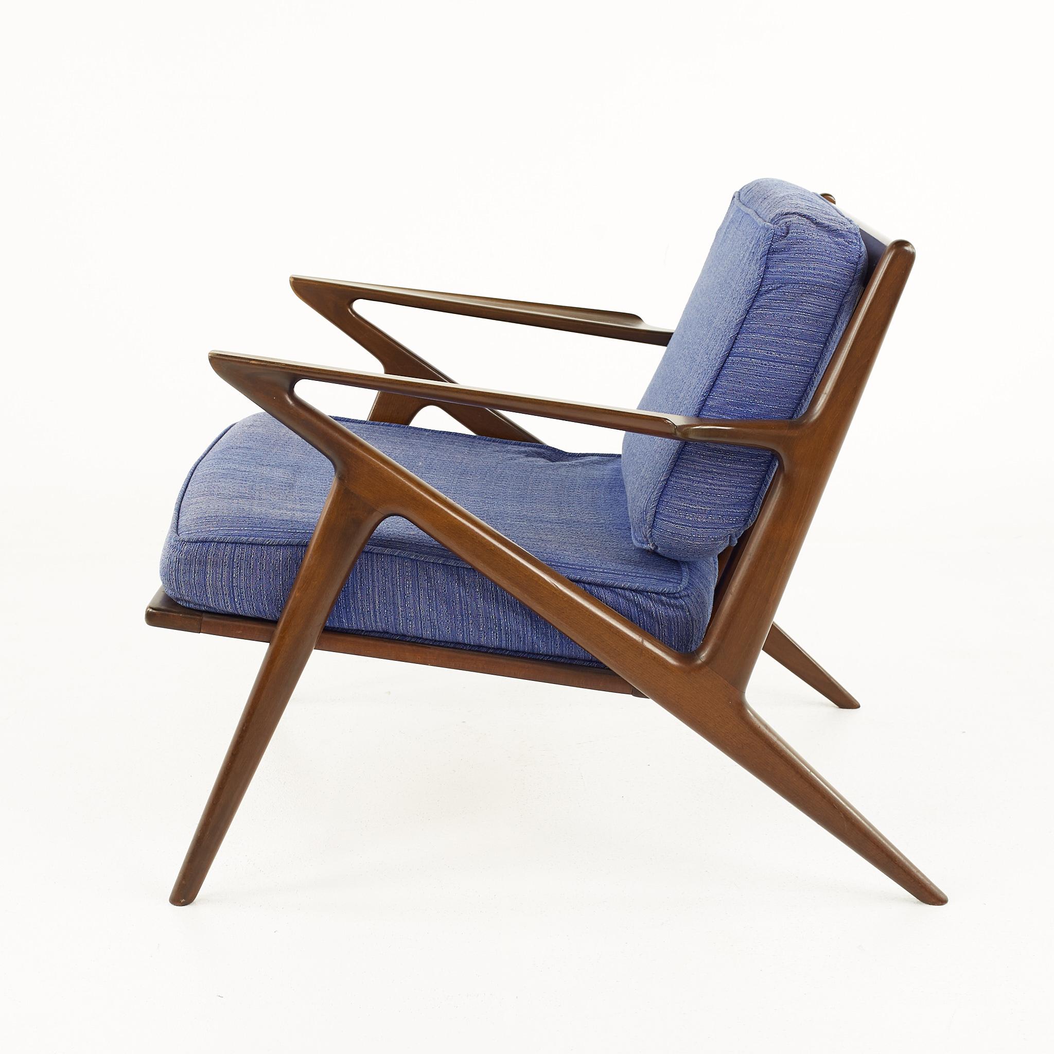 Poul Jensen Mid Century Z Lounge Chairs, Pair 2