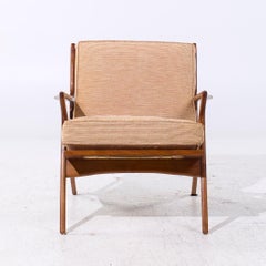 Poul Jensen Stil Mid Century Nussbaum Z Lounge Stuhl