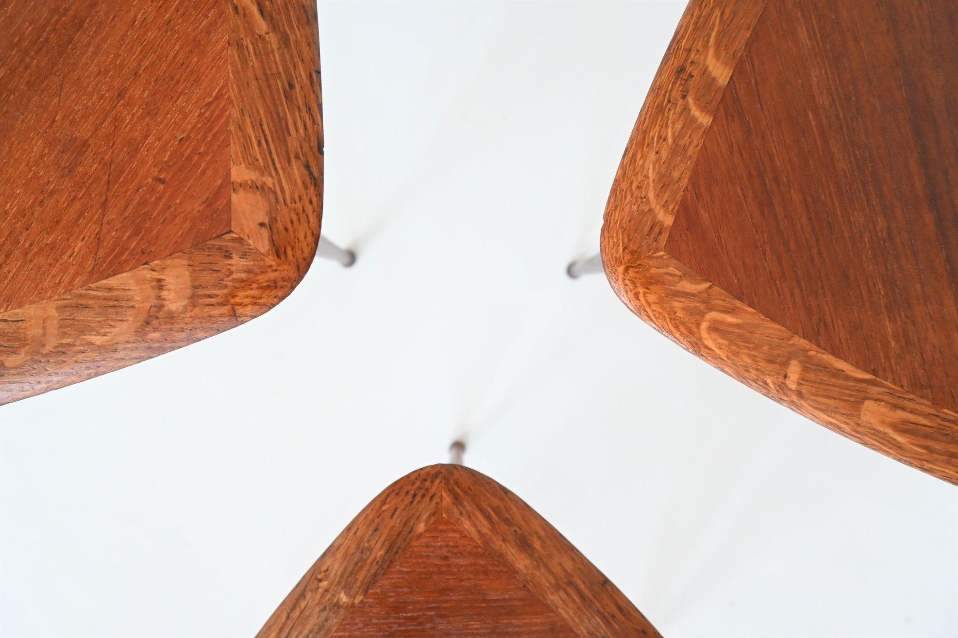 Danish Poul Jensen Style Nesting Tables Teak Wood Denmark 1960