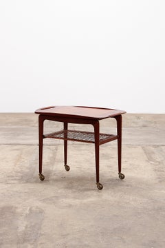 Carrello Poul Jensen in teak prodotto da Selig, 1960 Danimarca.