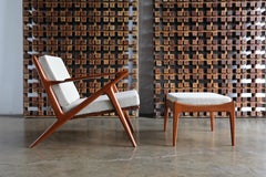 Poul Jensen " Z " Lounge Chair and Ottoman for Selig of Denmark