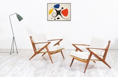 Poul Jensen Z Teak Lounge Chairs for Selig