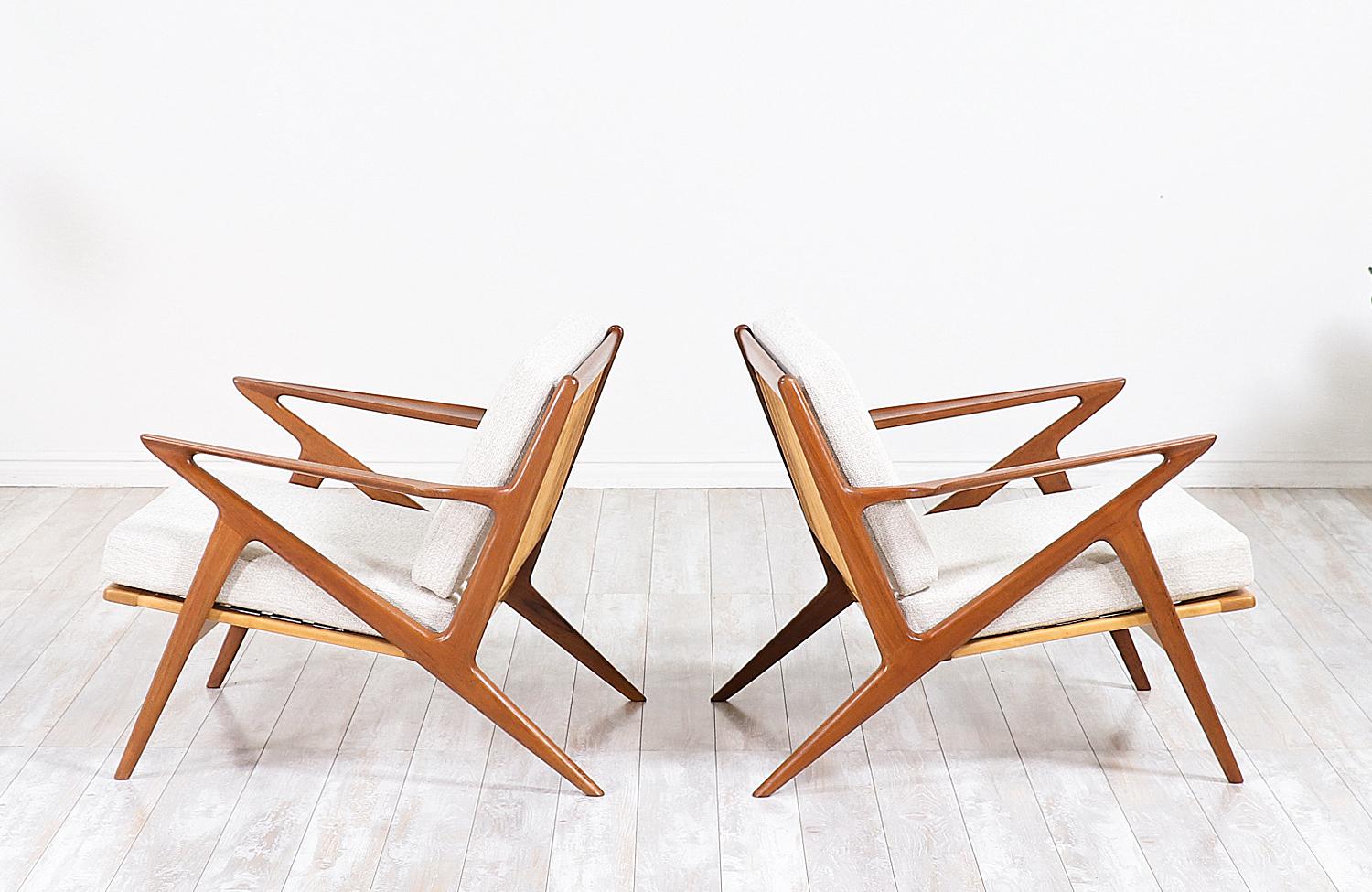 Mid-Century Modern Poul Jensen Z Teak Lounge Chairs for Selig