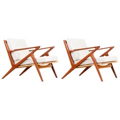 Chaises longues en teck Poul Jensen Z pour Selig