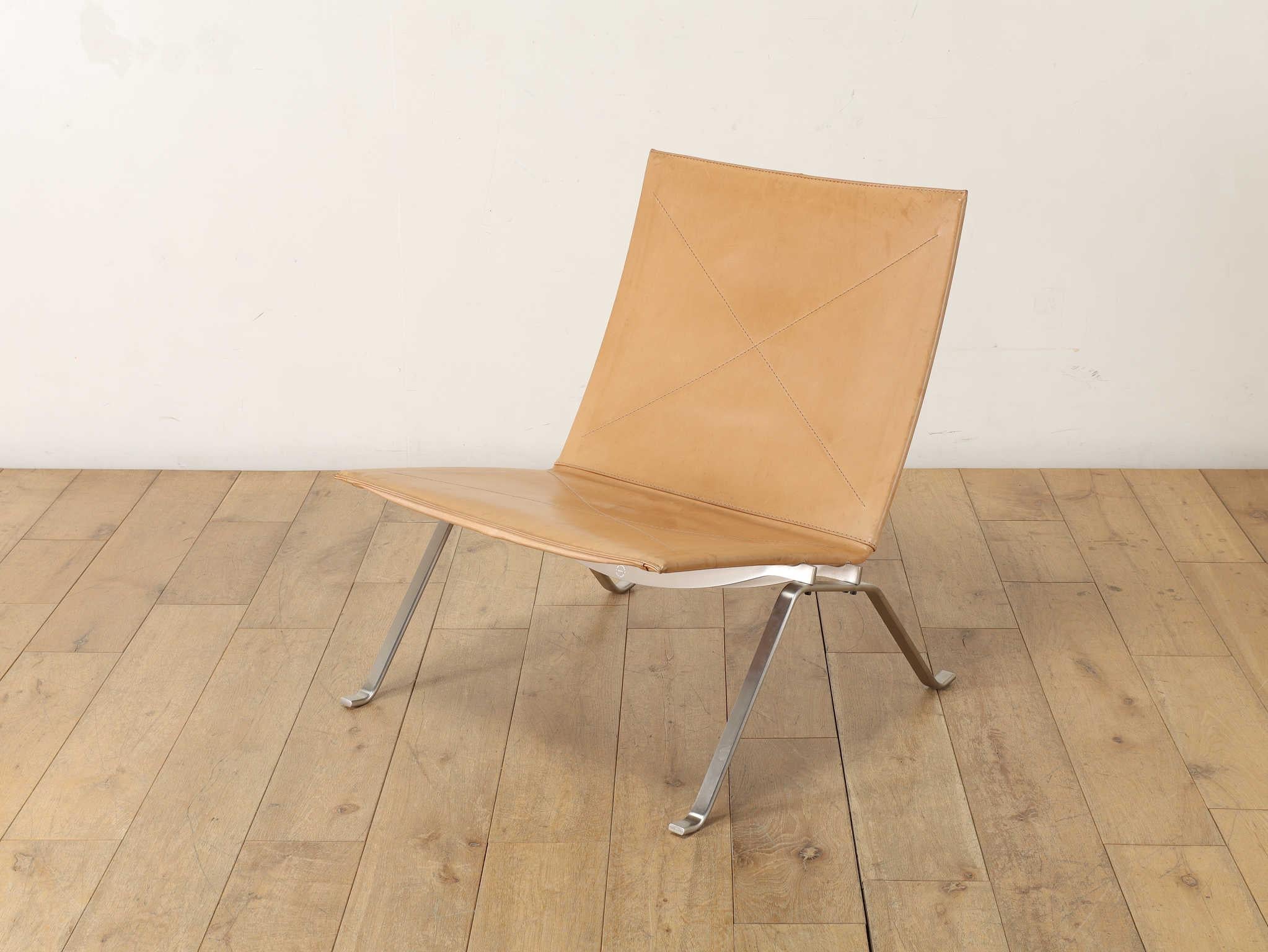 Poul Kjaeholm Silla de salón de piel PK22 2010's Moderno de mediados de siglo en venta