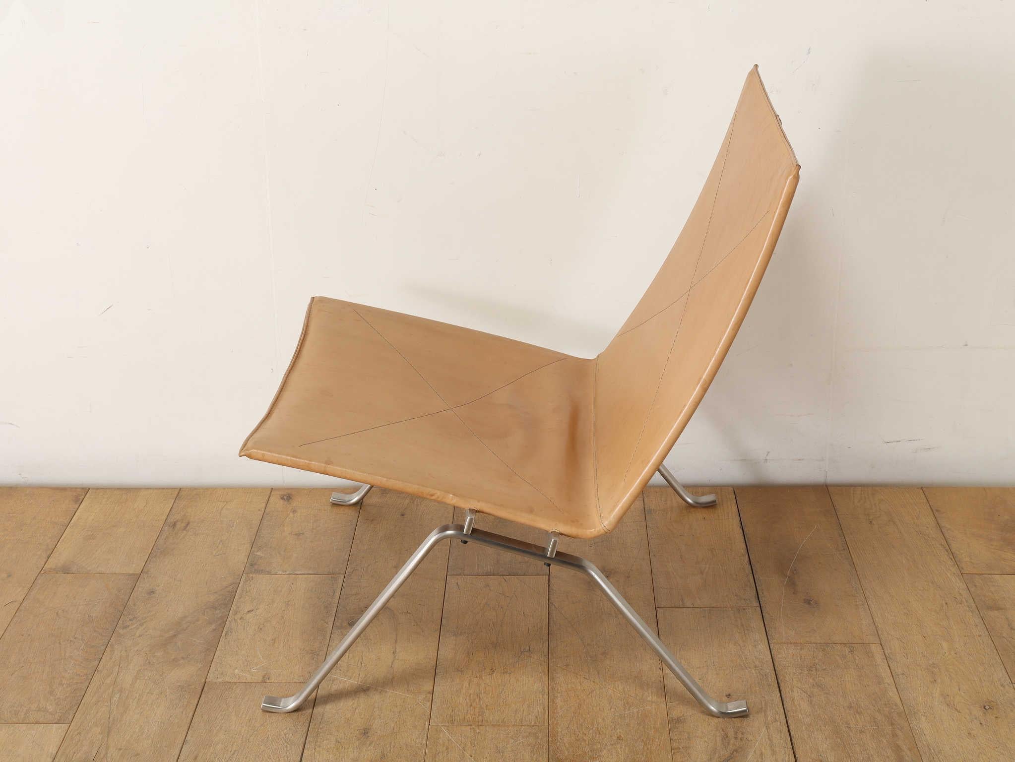 Poul Kjaeholm Silla de salón de piel PK22 2010's Danés en venta