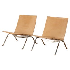 Poul Kjaeholm Silla de salón de piel PK22 2010's