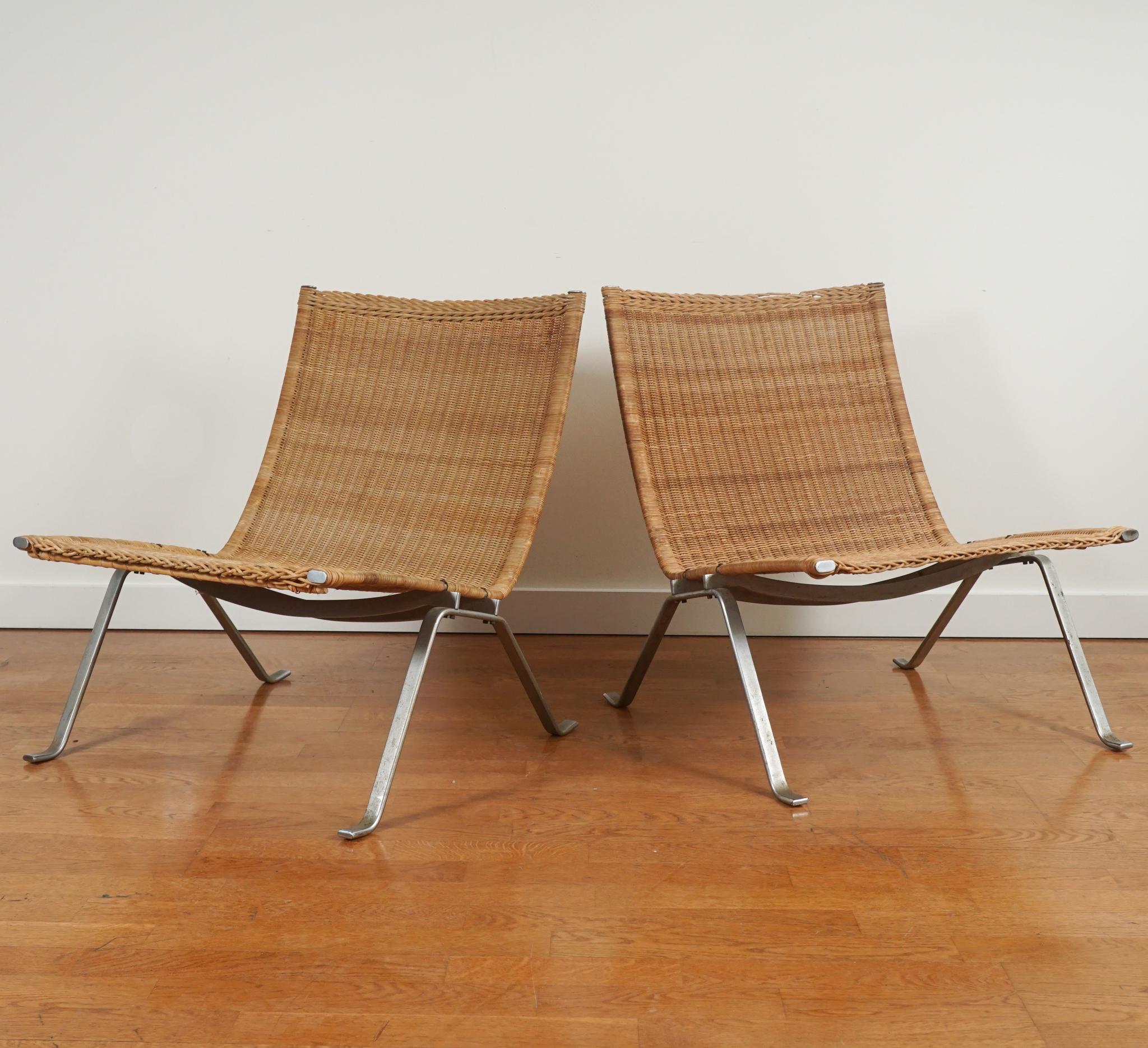 Poul Kjaerhjolm PK 22 Wicker Lounge Chair For Sale 1