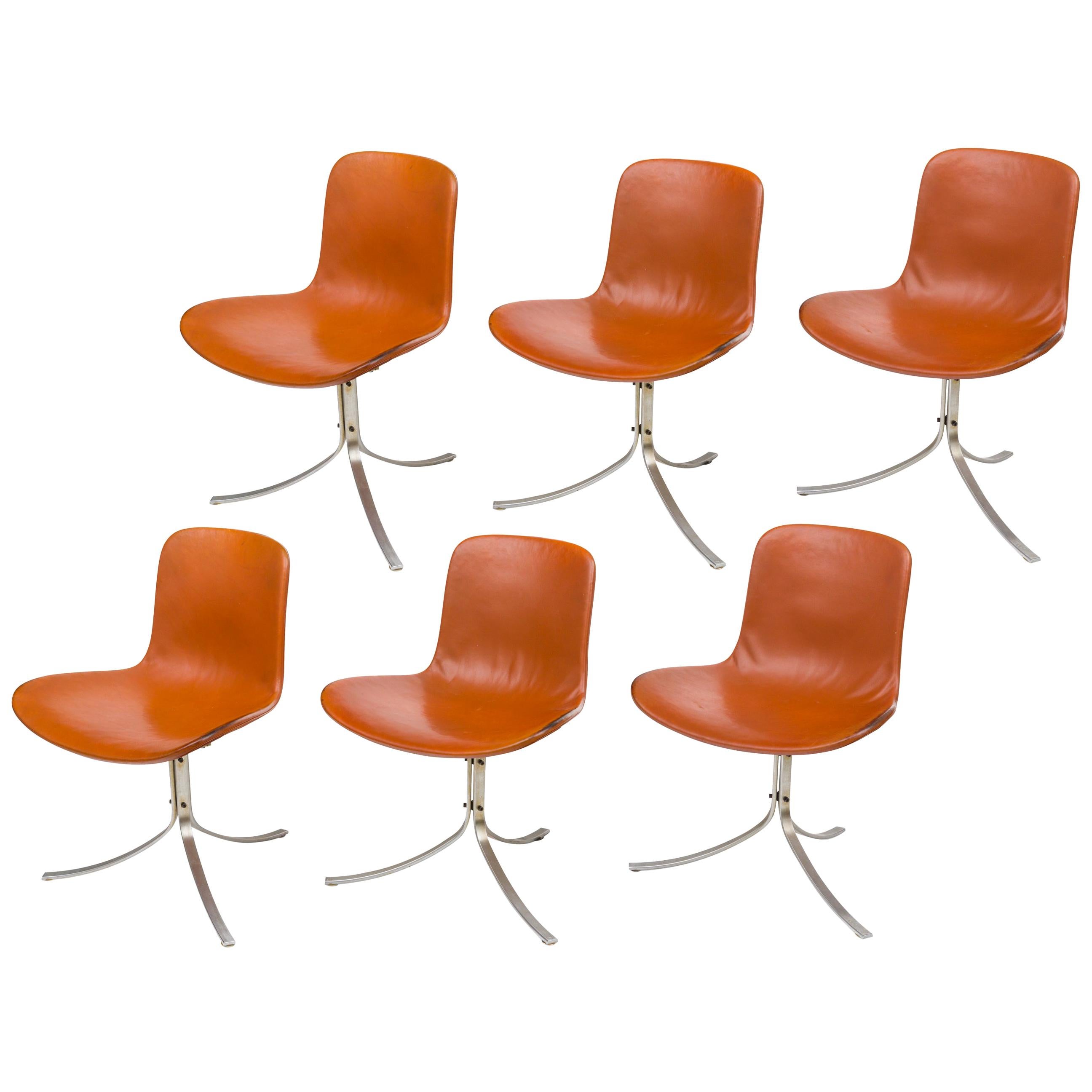 Poul Kjaerholdm PK 9 Side Chairs for E. Kold Christensen, Denmark, 1961