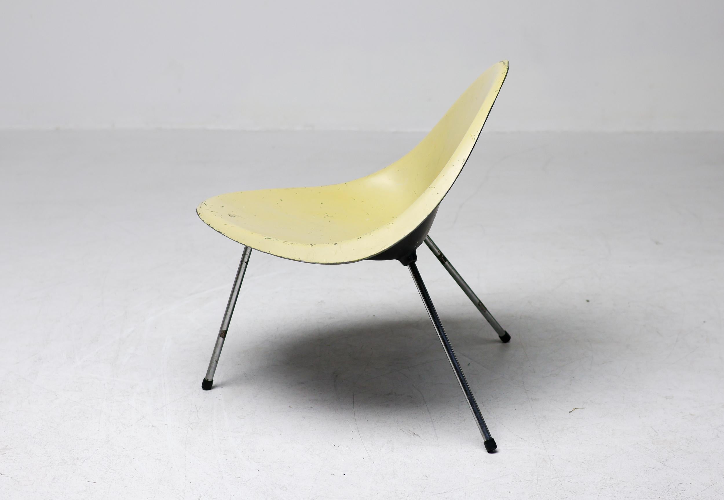 Poul Kjaerholm 1953 Stuhl aus geformtem Aluminium im Zustand „Gut“ im Angebot in Dronten, NL