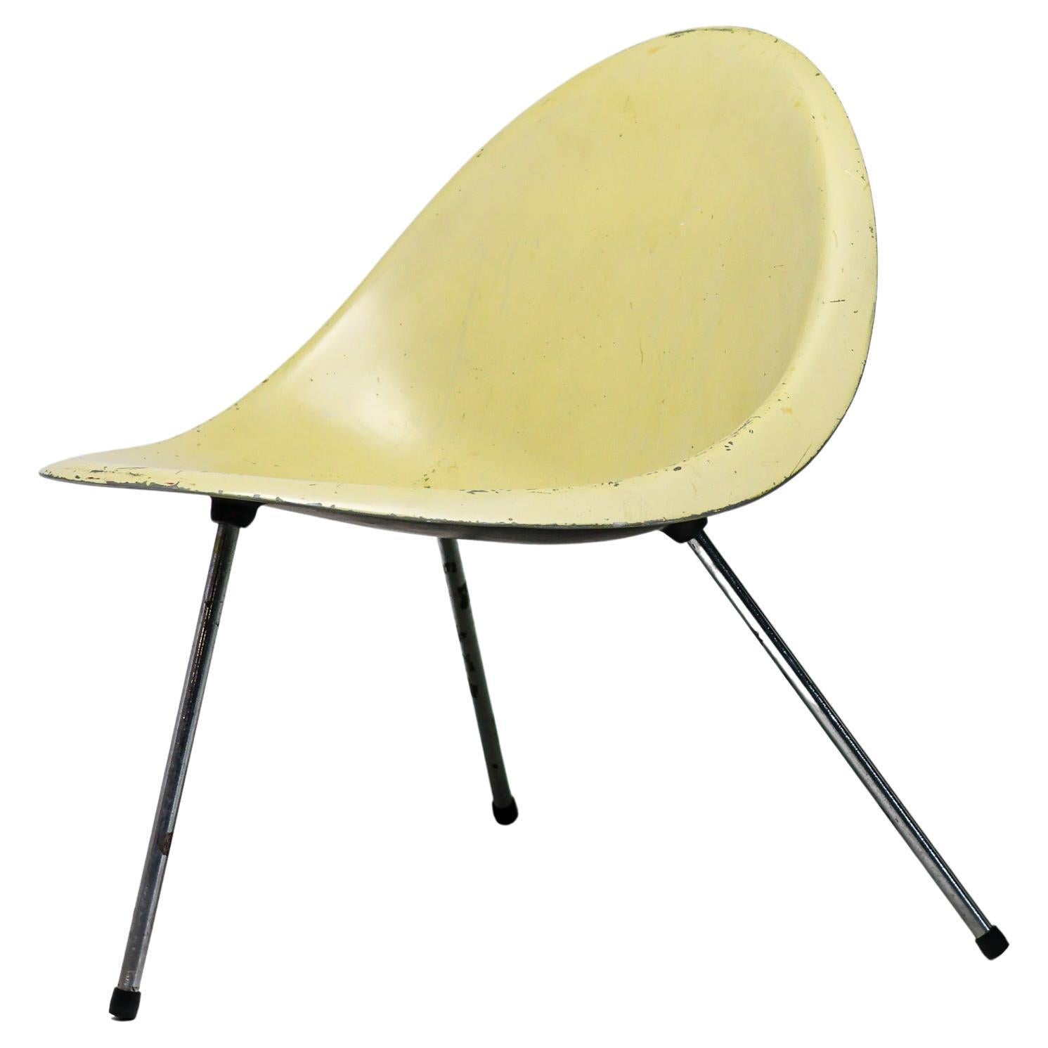Poul Kjaerholm 1953 Stuhl aus geformtem Aluminium im Angebot