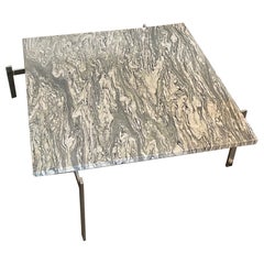 Poul Kjaerholm 1960s Pk61 .E Kold Christensen, with Cipollini Marble Top