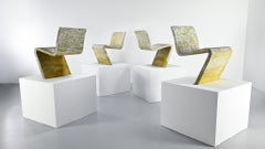 Poul Kjærholm, 4 Beton Elementer chairs for Fritz Halvorsens Betonvarefabrik