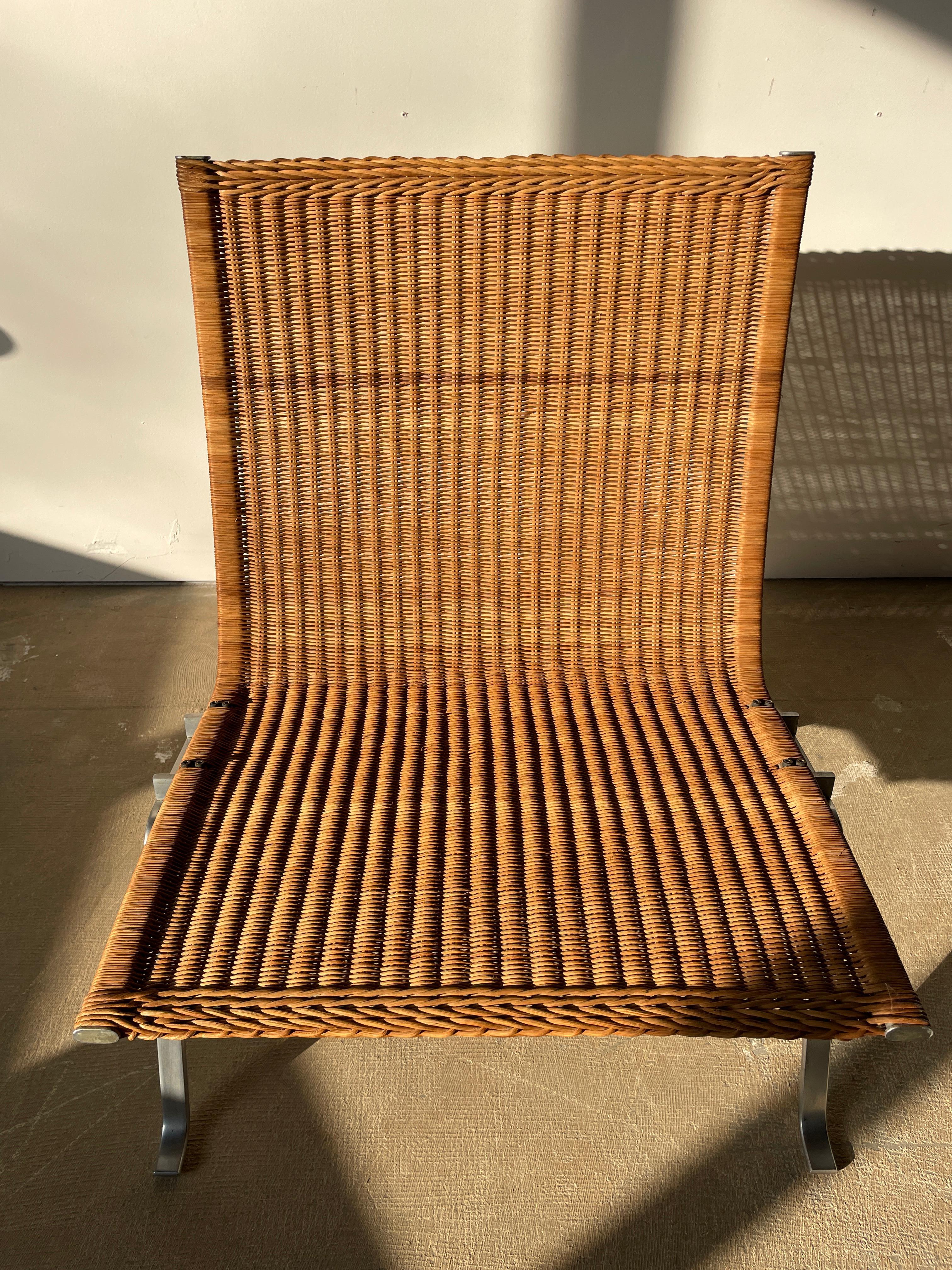 Danish Poul Kjaerholm Cane PK22 Lounge Chair