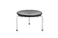 Poul Kjærholm Chair Model Pk33 Leather Stool