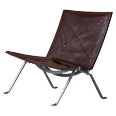 Poul Kjærholm Chair "PK-22" in Original Leather by E. Kold Christensen, 1960s