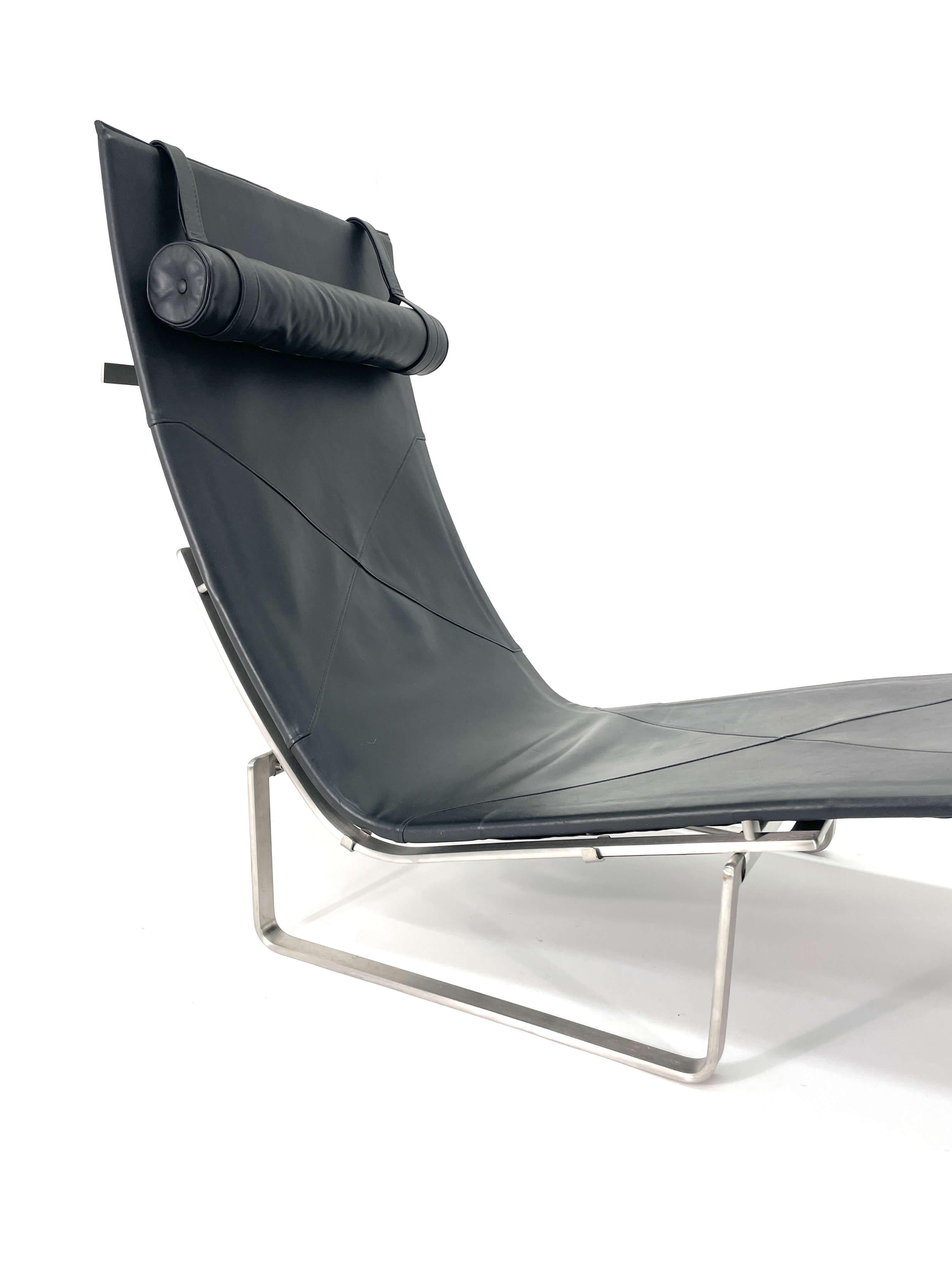 Danish Poul Kjaerholm Chaise Lounge Model PK24 for Fritz Hansen For Sale