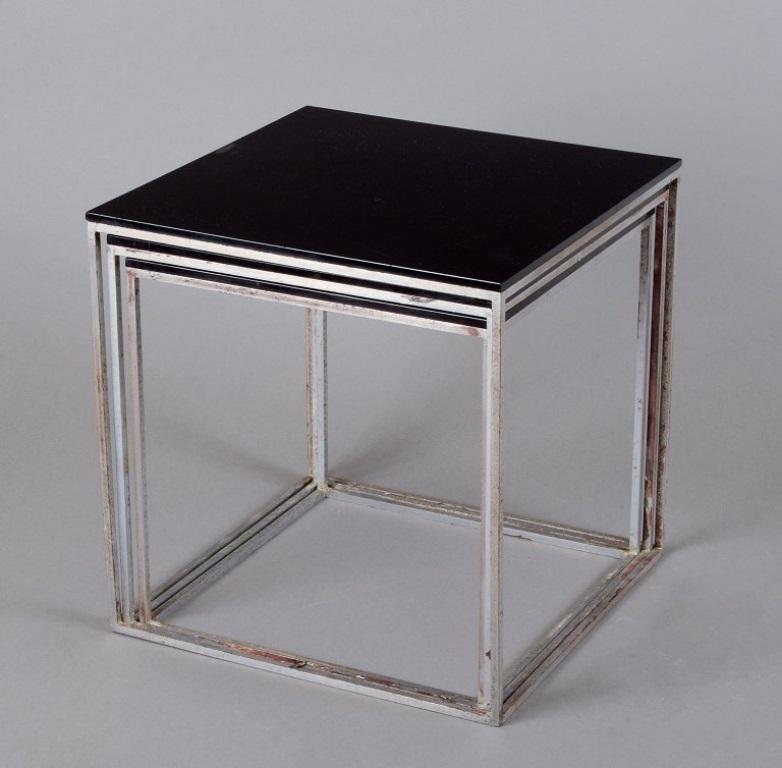 Mid-20th Century Poul Kjærholm, Danish furniture designer. Set of nesting tables PK 71.  For Sale