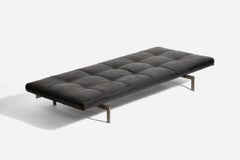 Poul Kjaerholm, Daybed, Leather, Steel, Plywood, E Kold Christensen, 1960s