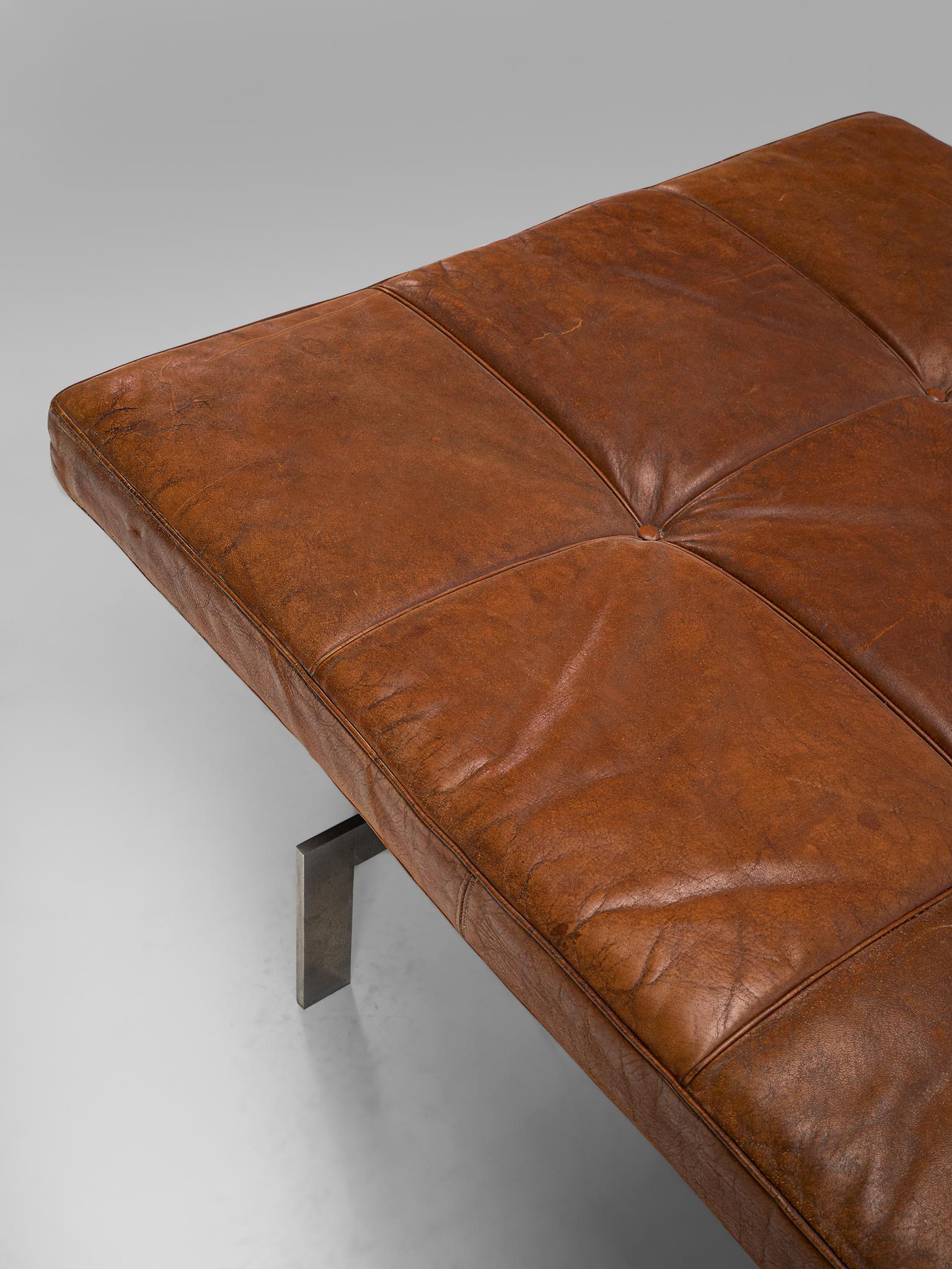 Mid-20th Century Poul Kjærholm Daybed Pk80 in Patinated Cognac Leather