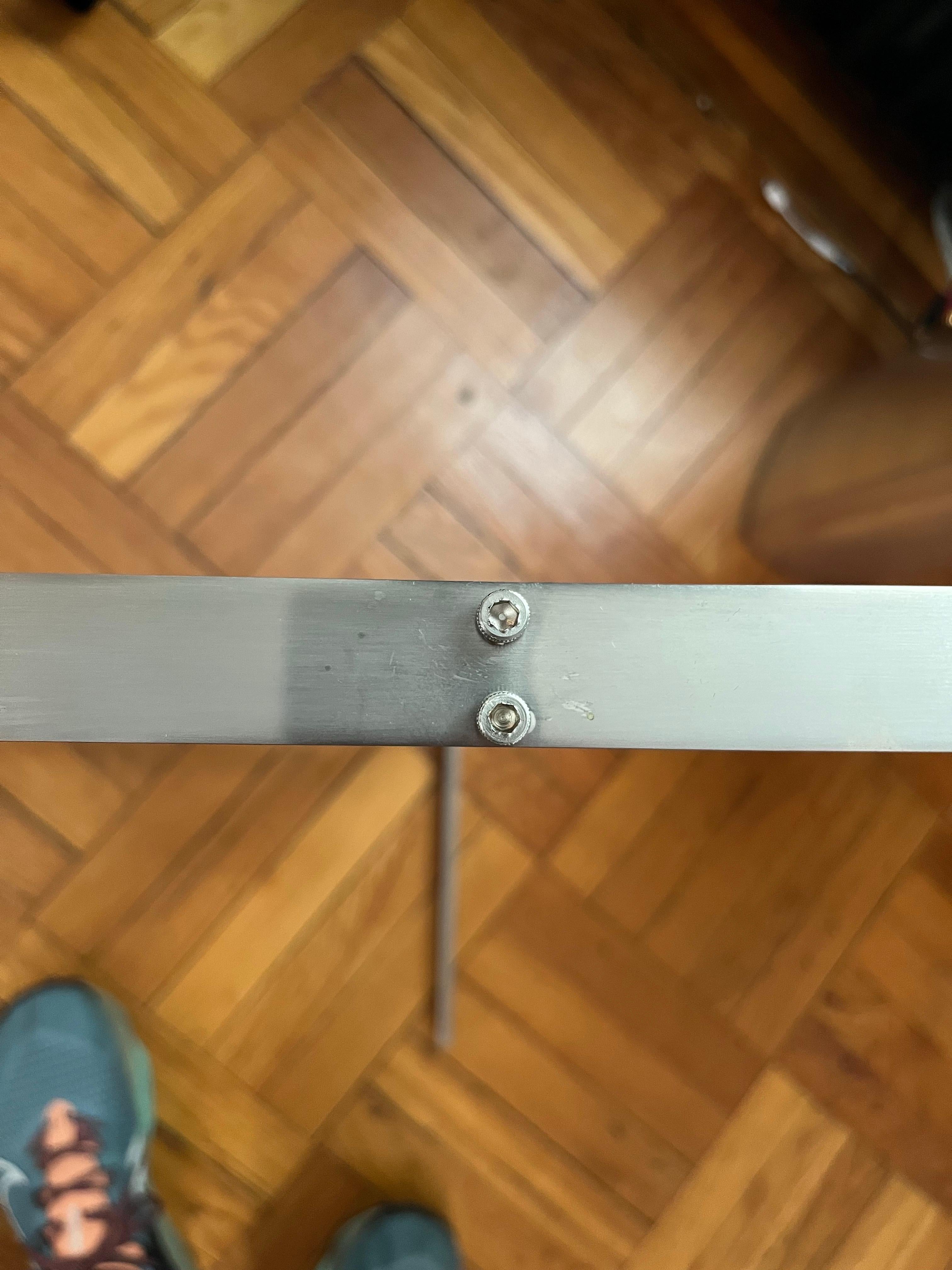 Poul Kjærholm E. Kold PK61 Tisch Stahlrahmen mit Glasplatte, Dänemark 1975 (Gebürstet) im Angebot