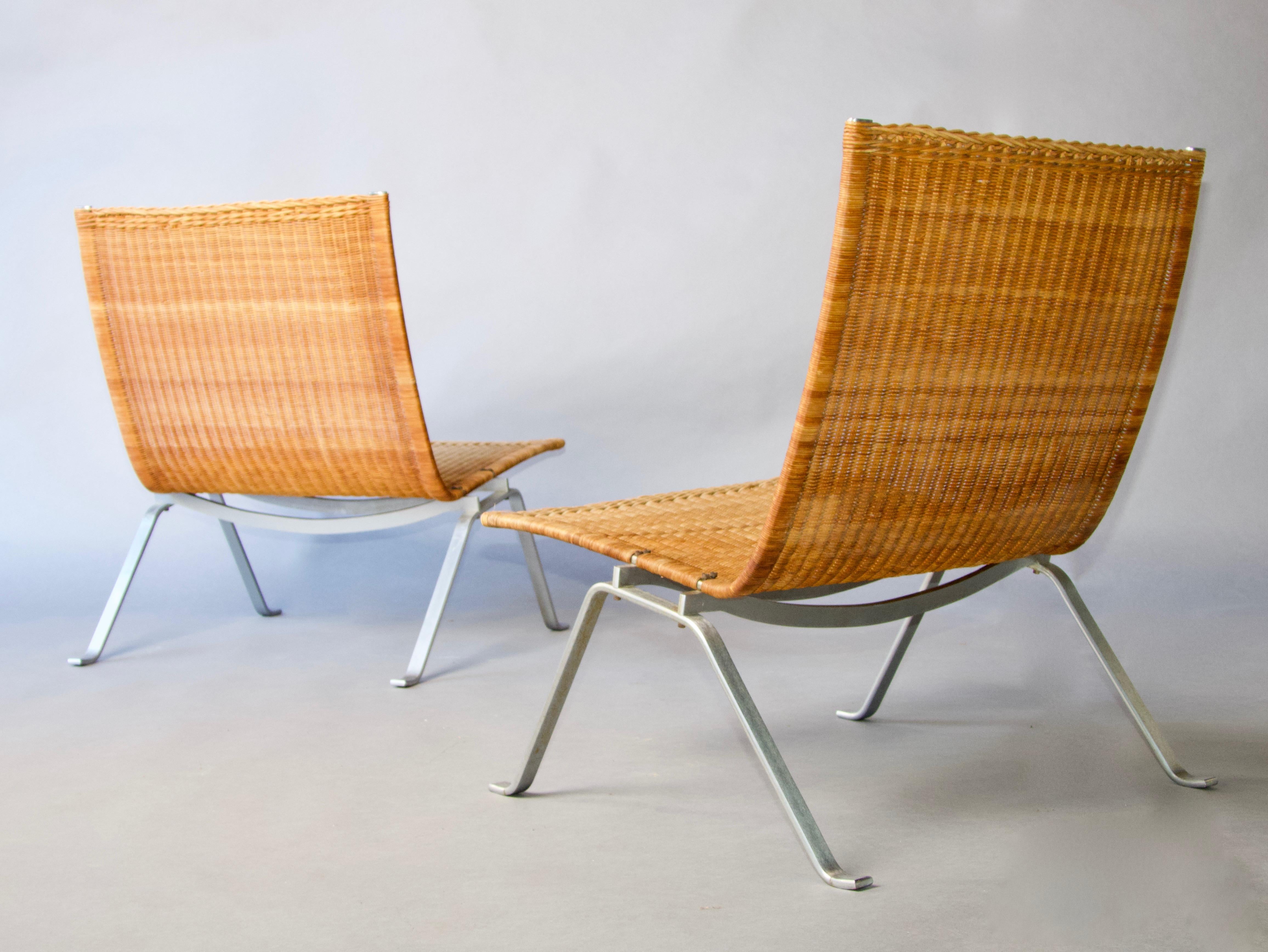 Poul Kjærholm Easy Chairs Model PK-22 Produced by E. Kold Christensen in Denmark 6