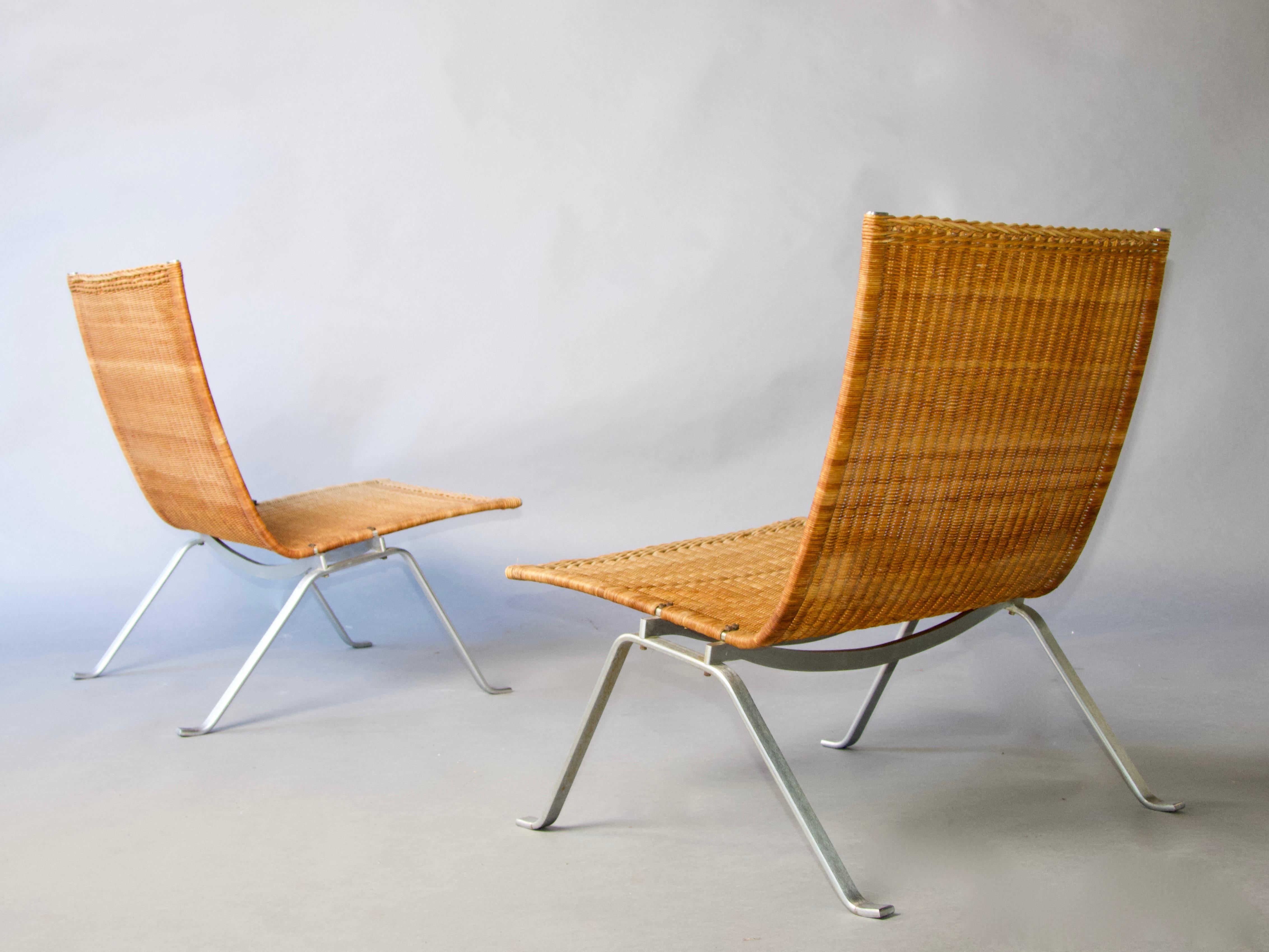 Poul Kjærholm Easy Chairs Model PK-22 Produced by E. Kold Christensen in Denmark 8