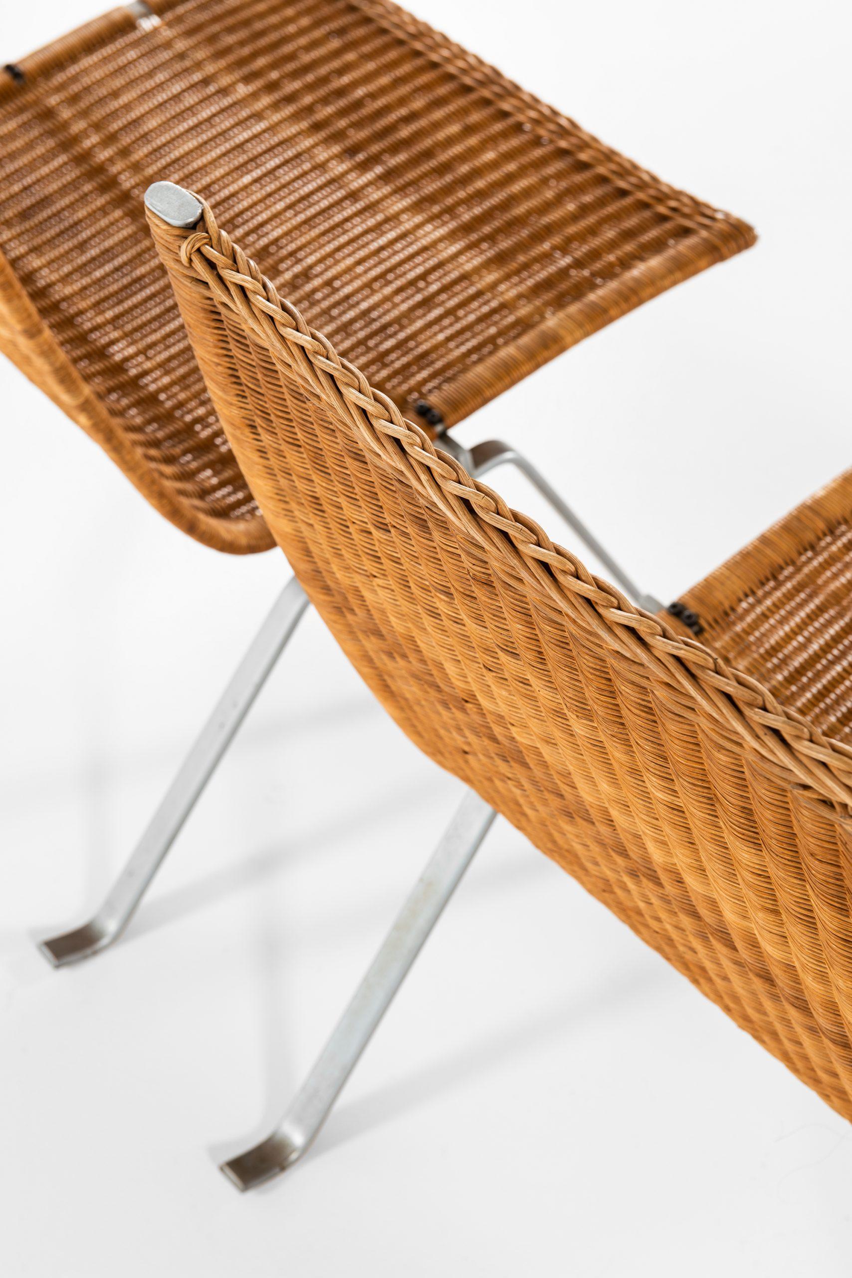 Poul Kjærholm Easy Chairs Modell PK-22 Produziert von E. Kold Christensen in Dänemark im Zustand „Gut“ im Angebot in Limhamn, Skåne län