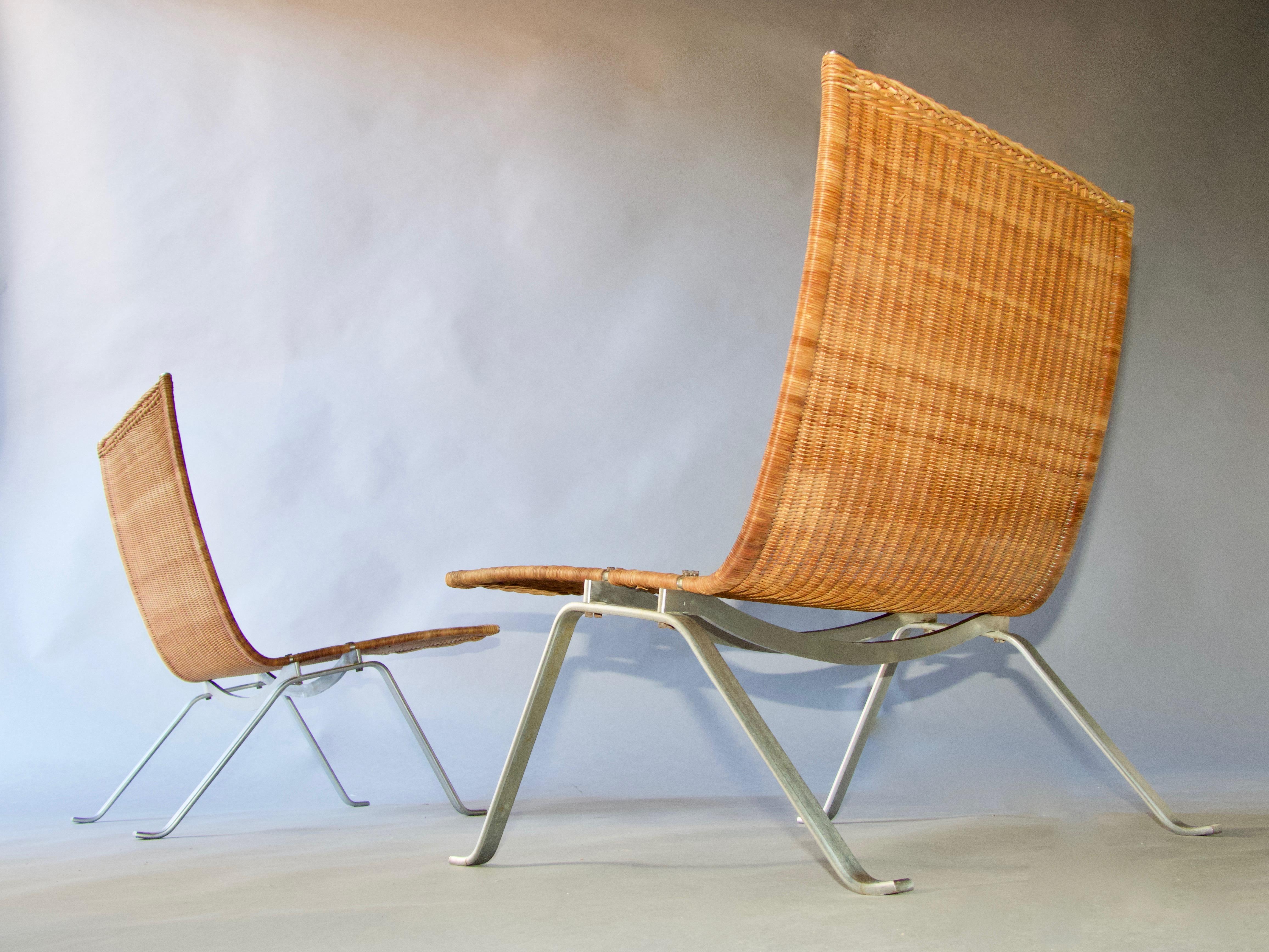 Poul Kjærholm Easy Chairs Model PK-22 Produced by E. Kold Christensen in Denmark 2