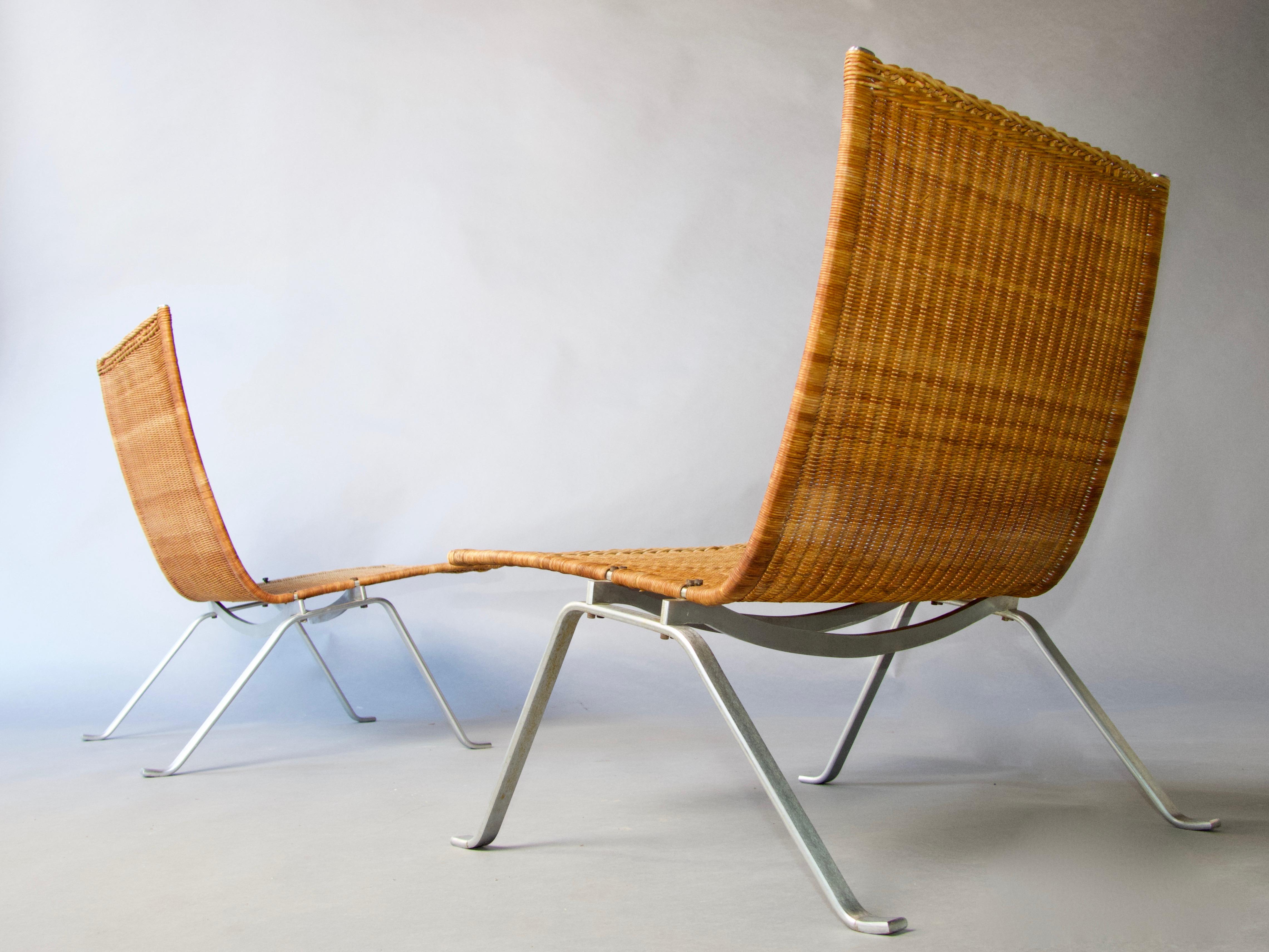 Poul Kjærholm Easy Chairs Model PK-22 Produced by E. Kold Christensen in Denmark 3