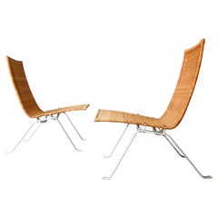 Poul Kjærholm Easy Chairs Model PK-22 Produced by E. Kold Christensen in Denmark